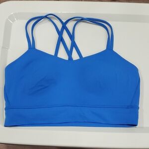 CRZ YOGA Vibrant Blue Strappy Sports Bra